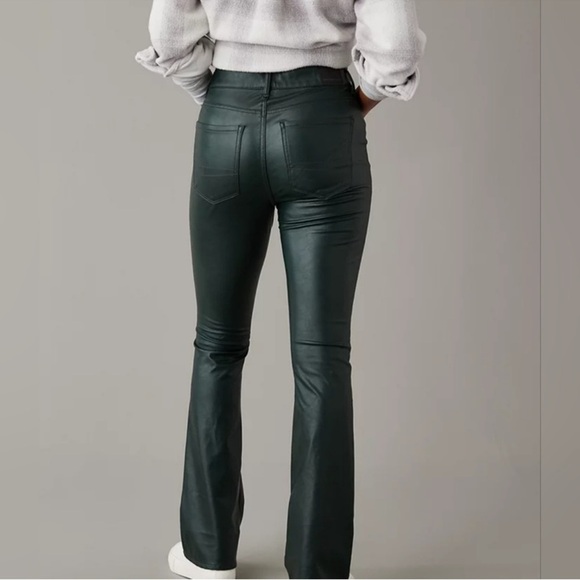 American Eagle Outfitters Pants  Green Faux Leather Kick Boot High Rise - Picture 2 of 6